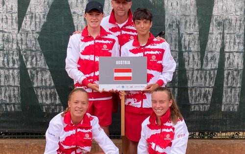 Europameisterschaft U14 in Most (CZE). Für für Österreich am Start - Gabriel Niedermayr und Eneas Burde bzw. Lea Haider Maurer und Anna Pircher. Betreut von ÖTV U14 COACH Franz Kresnik